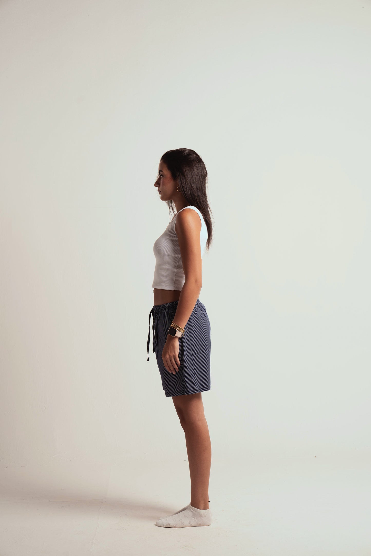 Striped navy short