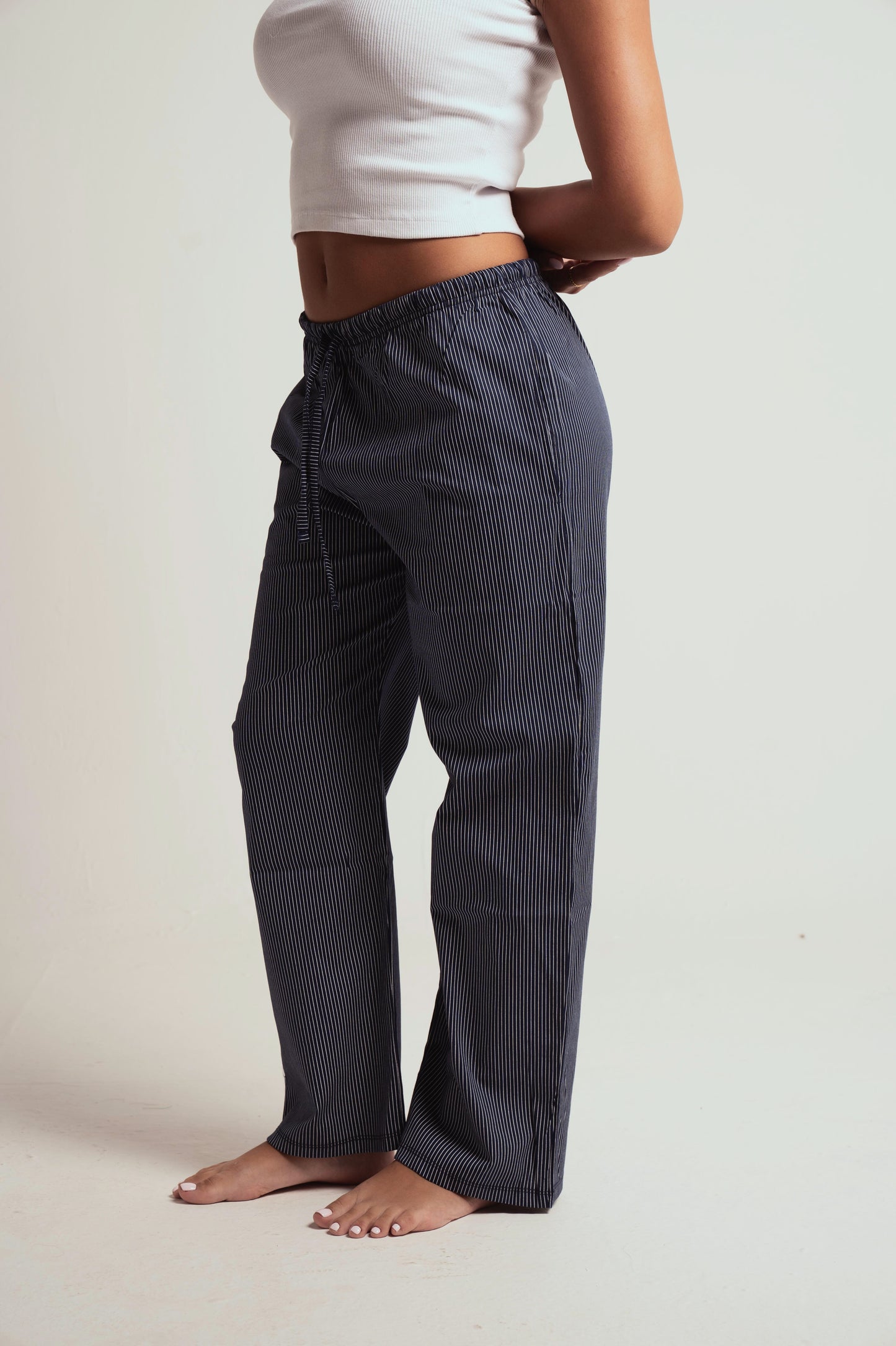 Striped navy pants