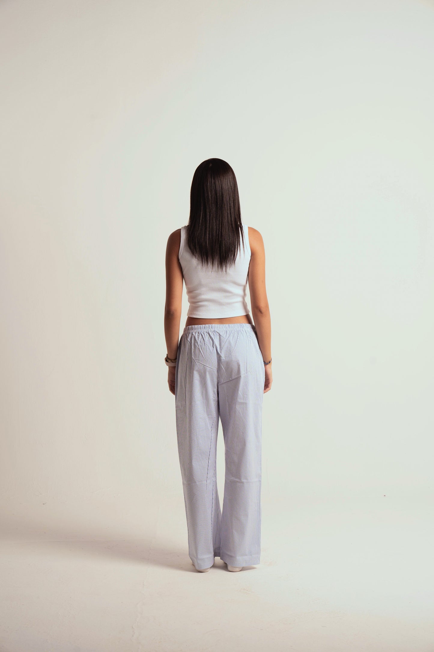 Striped light blue pants