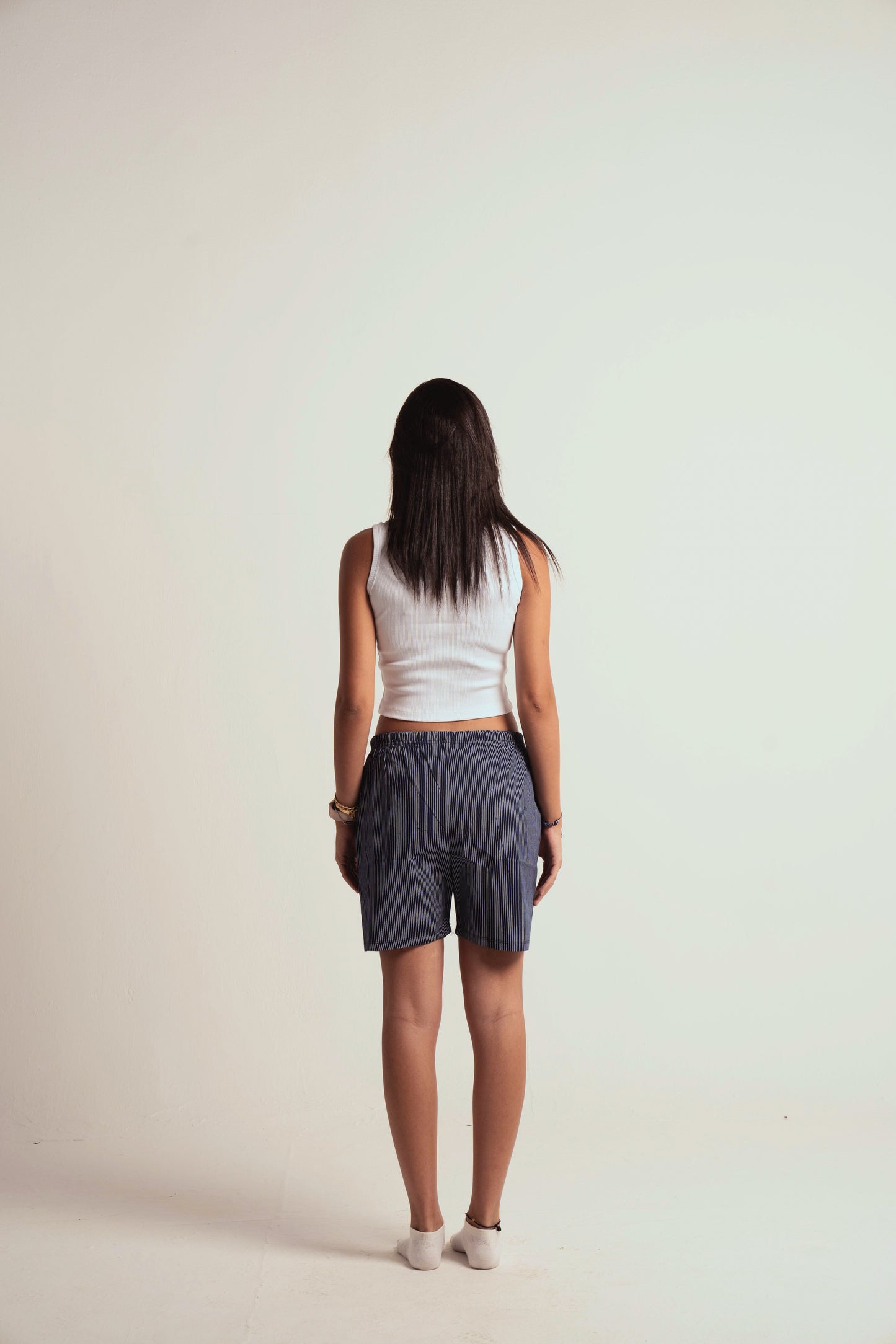 Striped navy short