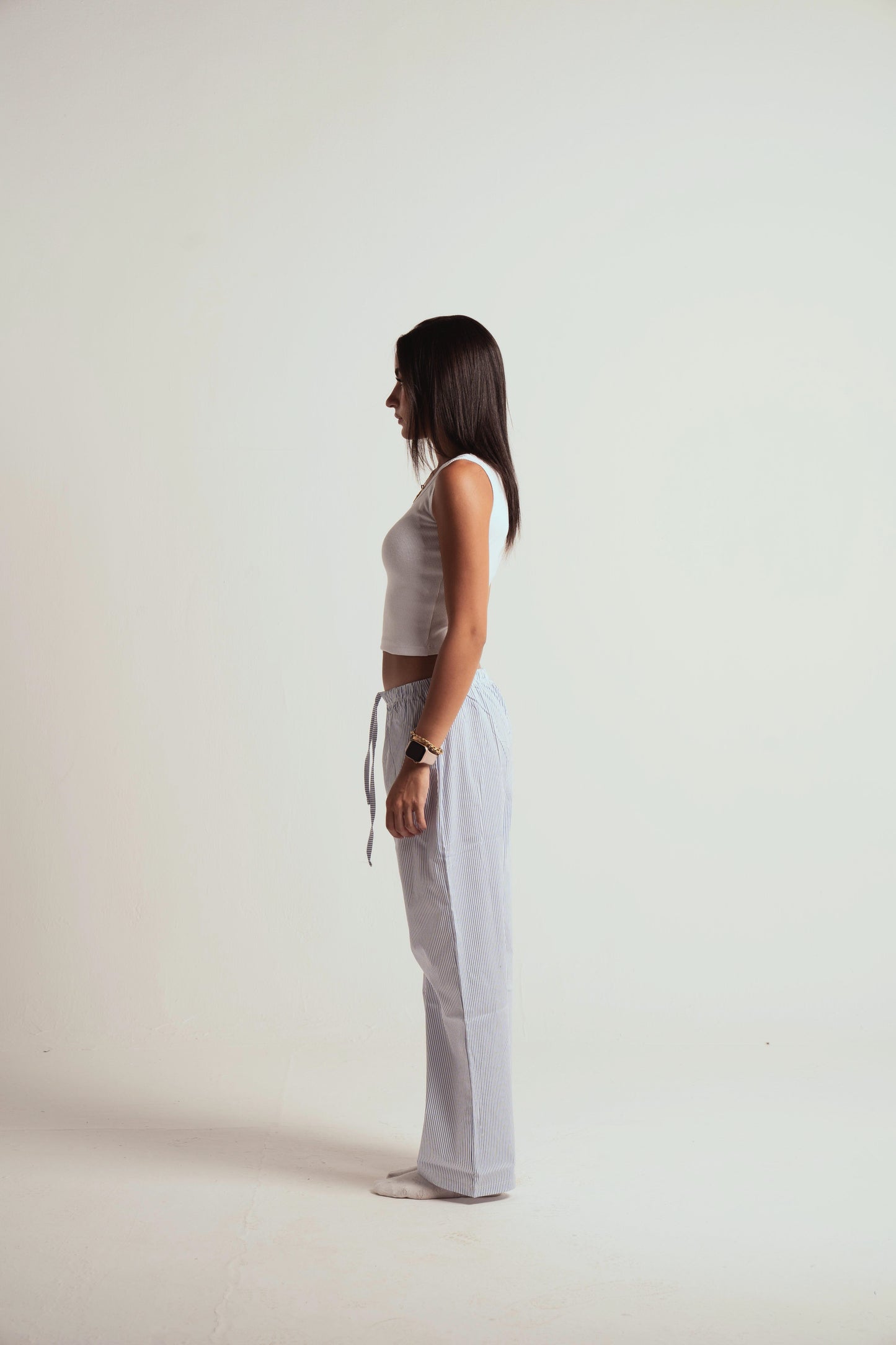 Striped light blue pants