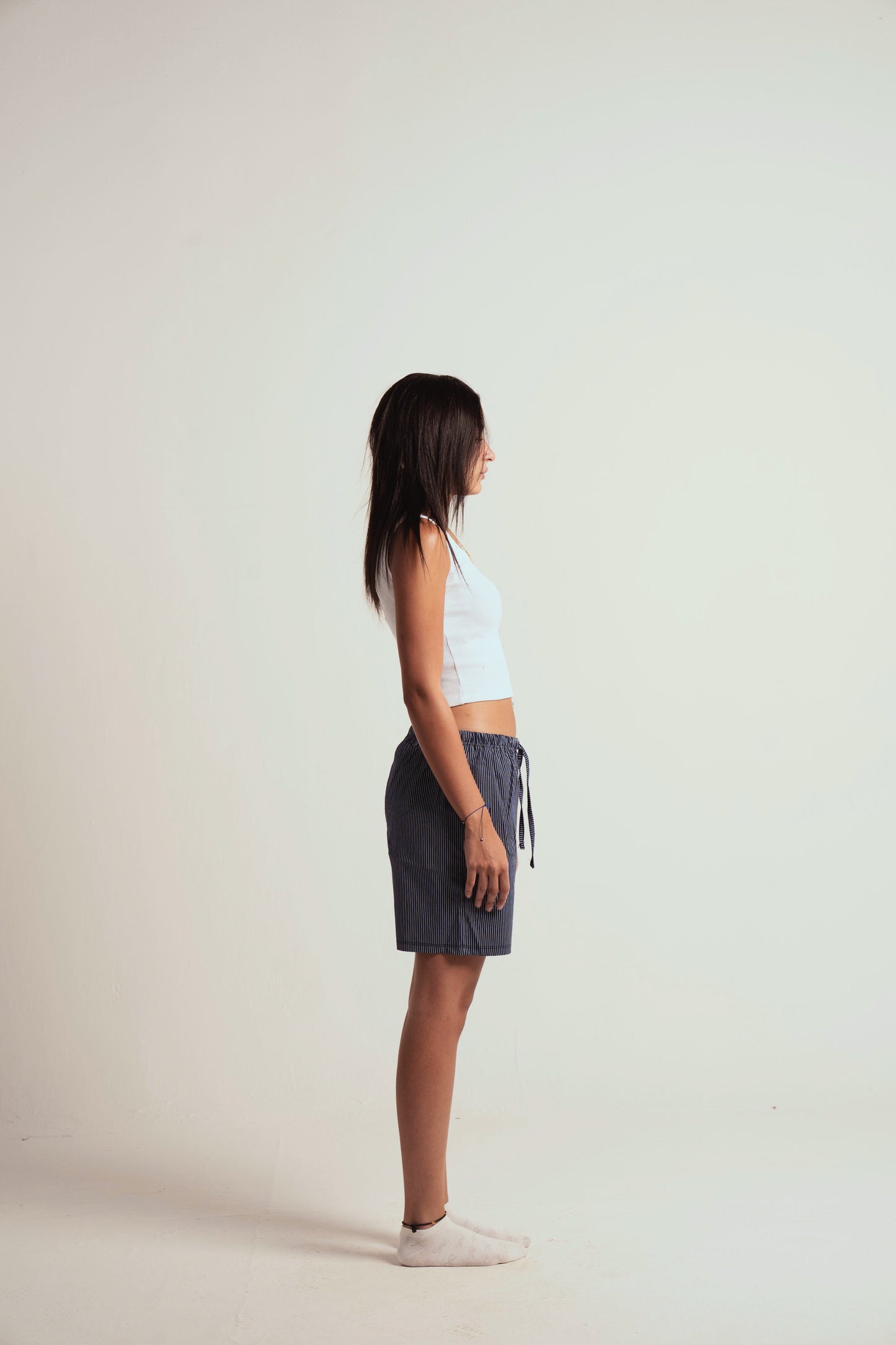 Striped navy short