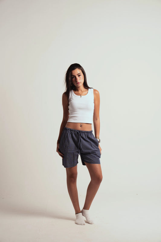 Striped navy short